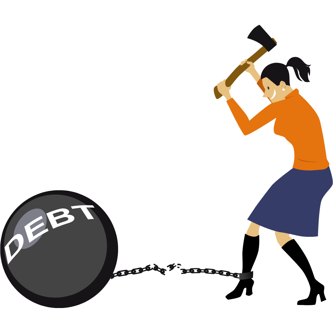 Ending debt graphic