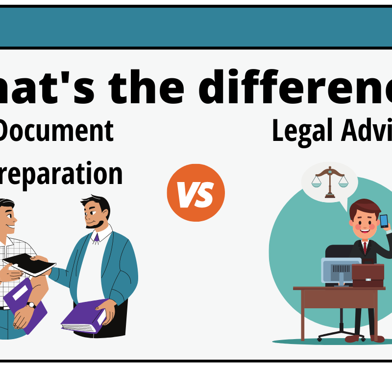 Document preparation vs legal advice